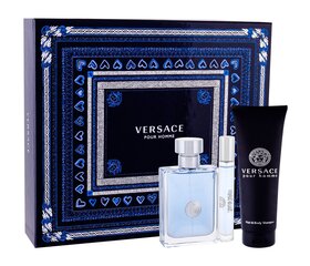 Набор Versace Pour Homme: EDT для мужчин 100 мл + EDT для мужчин 10 мл + гель для душа 150 мл цена и информация | Мужские духи | 220.lv