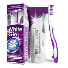 Отбеливающая зубная паста White Glo 150 г + подарочная зубная щетка цена и информация | Зубные щетки, пасты | 220.lv