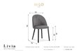 2-u krēslu komplekts Milo Casa Livia, dzeltens cena un informācija | Virtuves un ēdamistabas krēsli | 220.lv