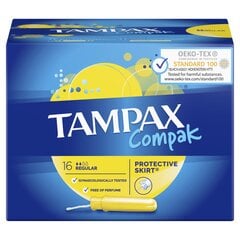 Tamponi TAMPAX Compak Regular, 16 gab. cena un informācija | Tamponi, higiēniskās paketes, ieliktnīši | 220.lv