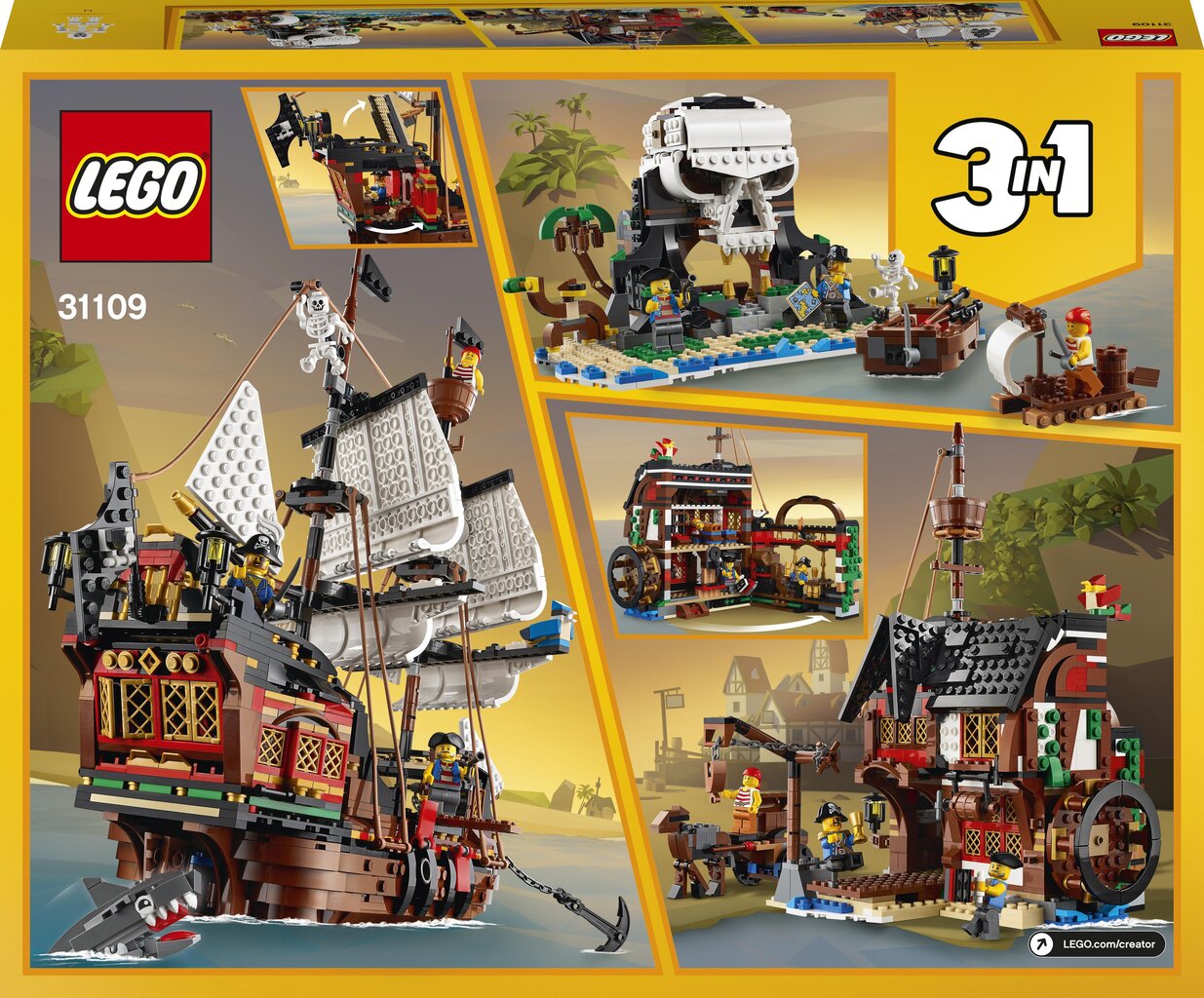 31109 LEGO® Creator Pirātu kuģis цена и информация | Konstruktori | 220.lv