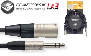 Stagg REAN 6.35 мм Jack TRS - XLR/м 3м цена и информация | Кабели и провода | 220.lv