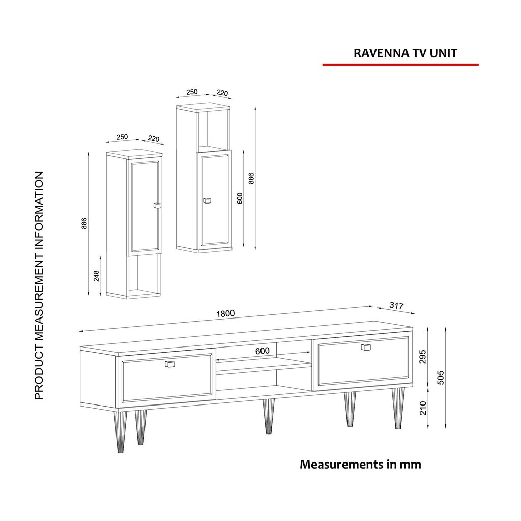 Sekcija Kalune Design Ravenna, balta/zeltaina цена и информация | Sekcijas | 220.lv