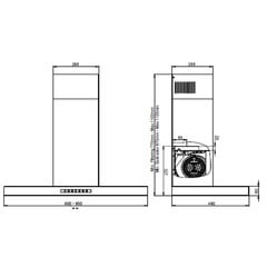 Tecnowind Lens 60 BL cena un informācija | Tvaika nosūcēji | 220.lv