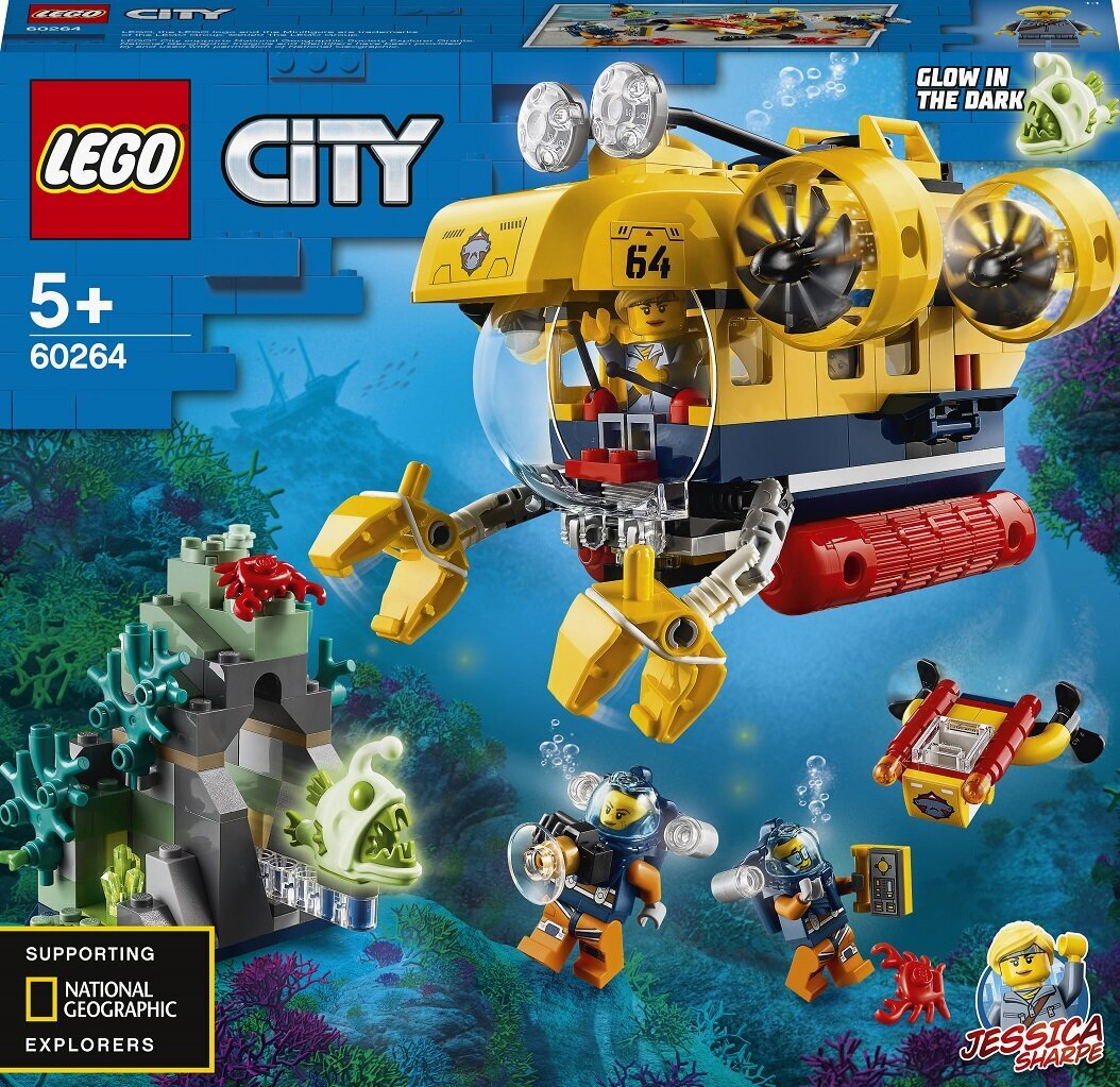 60264 LEGO® City Oceans Подводная лодка исследования океана цена | 220.lv