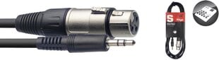 Stagg 3.5 мм miniJack TRS - XLR/f 3м цена и информация | Кабели и провода | 220.lv