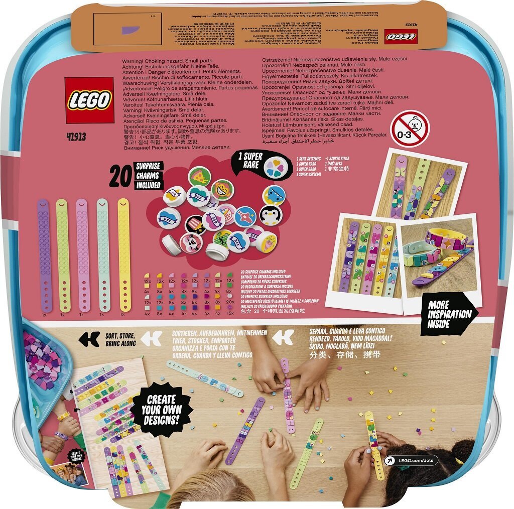 41913 LEGO® DOTS Rokassprādžu mega iepakojums cena un informācija | Attīstošās rotaļlietas | 220.lv