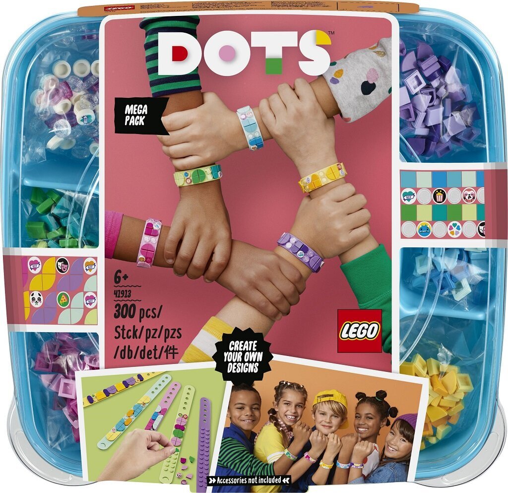 41913 LEGO® DOTS Rokassprādžu mega iepakojums cena un informācija | Attīstošās rotaļlietas | 220.lv