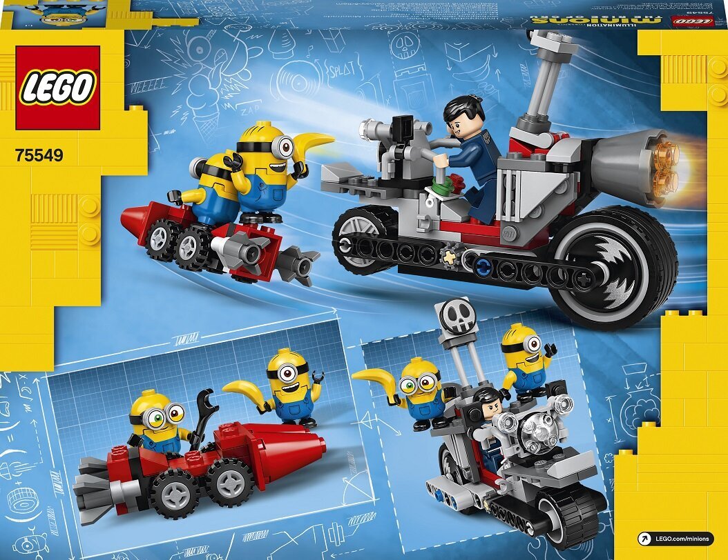 75549 LEGO® Minions Neapturamā bēgšana ar motociklu cena un informācija | Konstruktori | 220.lv