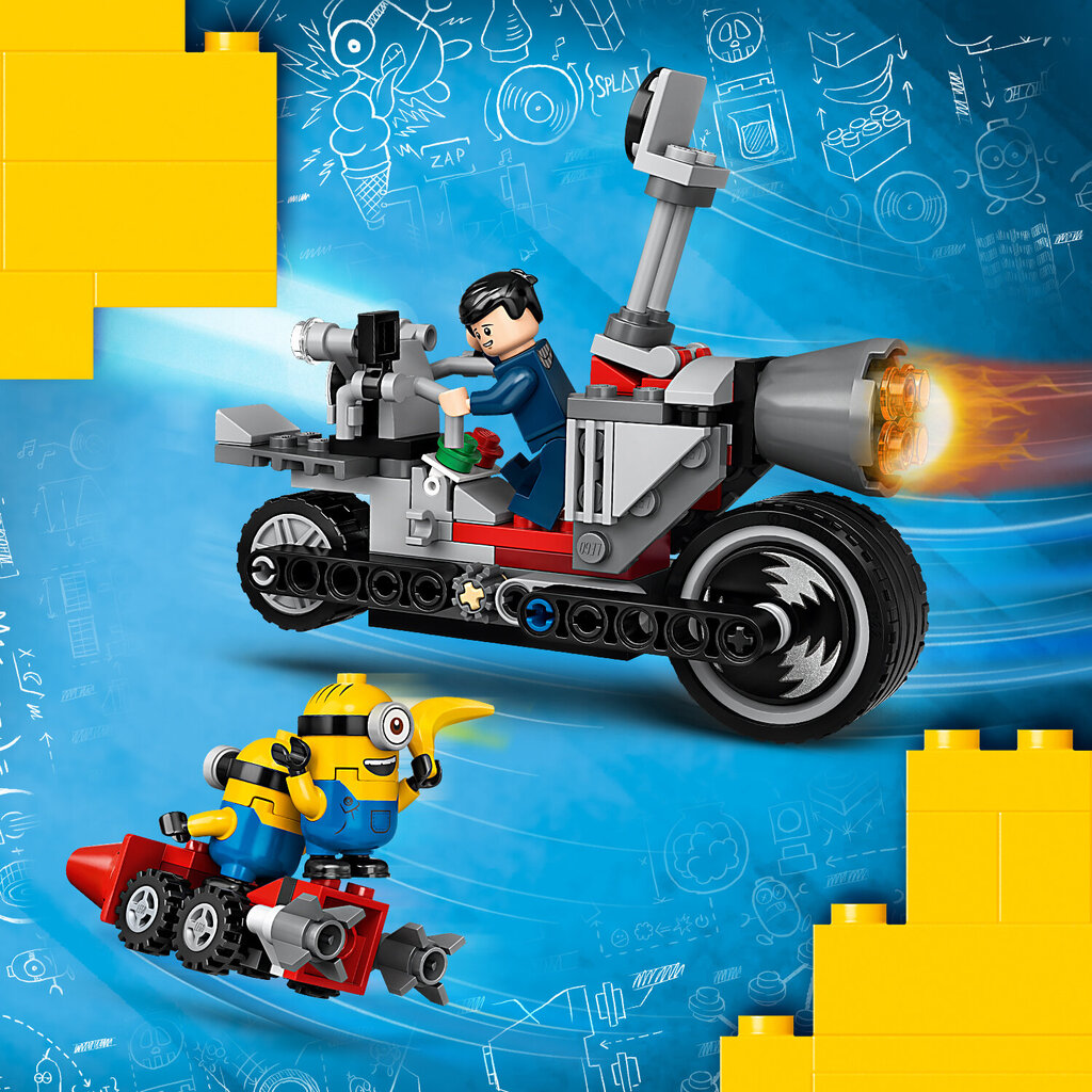 75549 LEGO® Minions Neapturamā bēgšana ar motociklu цена и информация | Konstruktori | 220.lv