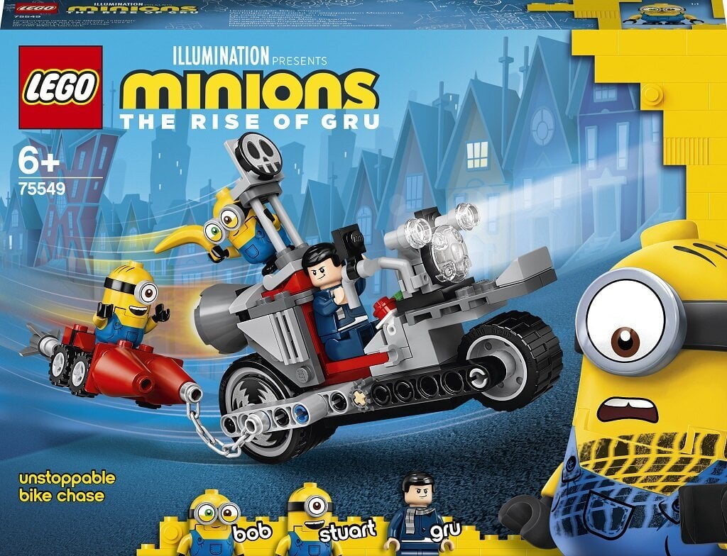 75549 LEGO® Minions Невероятная погоня на мотоцикле цена | 220.lv