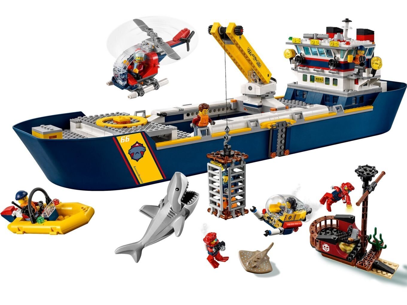 60266 LEGO® City Oceans Исследовательское судно океана цена | 220.lv