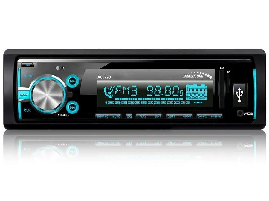 Automagnetola Audiocore Bluetooth Multicolor AC9720 MP3/WMA /USB/RDS/SD ISO цена и информация | Auto magnetolas, multimedija | 220.lv