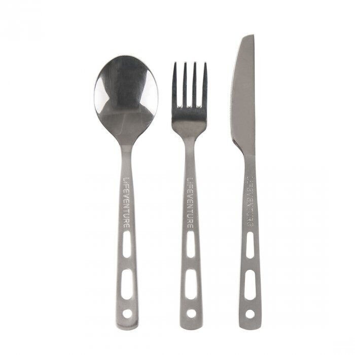 Galda piederumi Lifeventure Camping Cutlery Set cena un informācija | Ugunskura katli, trauki un galda piederumi  | 220.lv