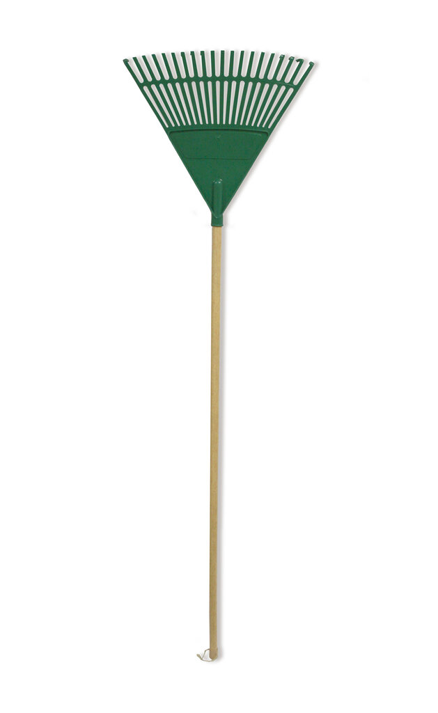 Lapu grābeklis ar kātu zaļš 45cm (20 zari) cena un informācija | Dārza instrumenti | 220.lv