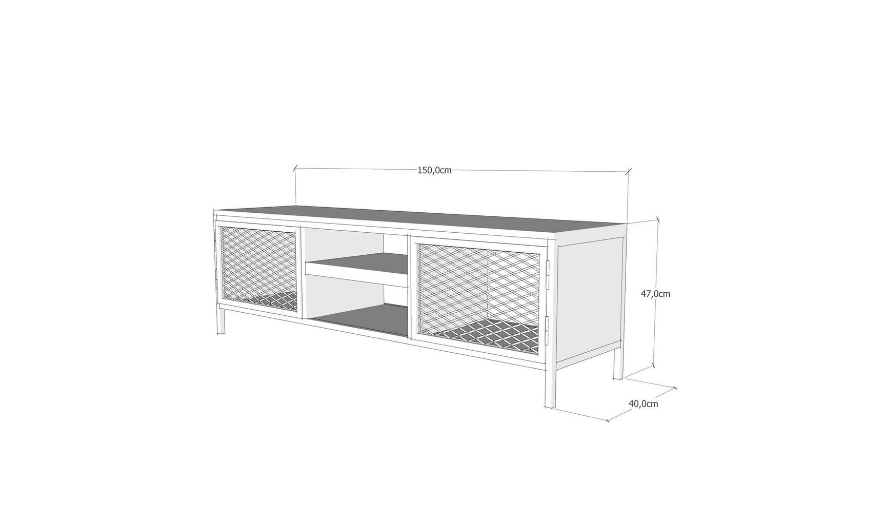 TV galdiņš Kalune Design Zeno, ozola krāsas/melns cena un informācija | TV galdiņi | 220.lv