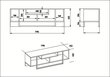 TV galdiņš Kalune Design Asal 120 cm, balts/melns cena un informācija | TV galdiņi | 220.lv