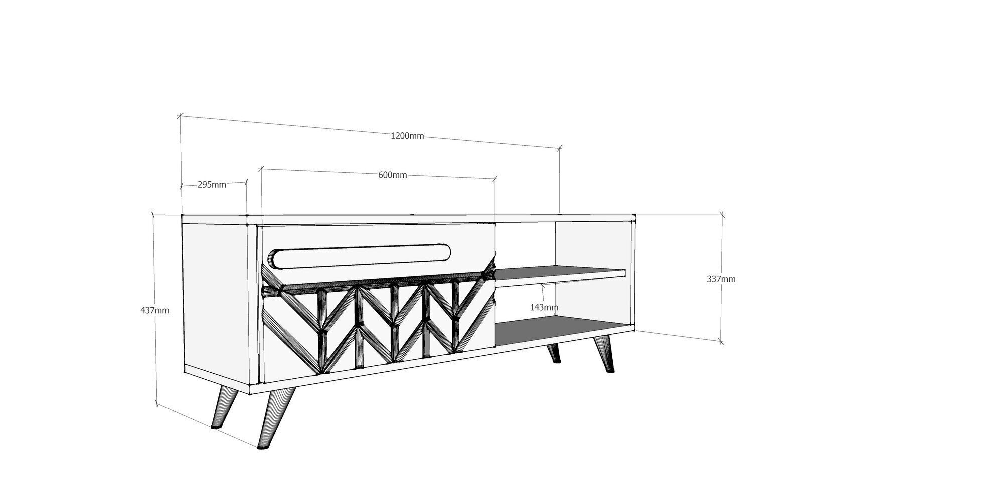 TV galdiņš Kalune Design Venedik, balts цена и информация | TV galdiņi | 220.lv