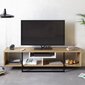TV galdiņš Kalune Design Asal 150 cm, ozola krāsas/melns cena un informācija | TV galdiņi | 220.lv
