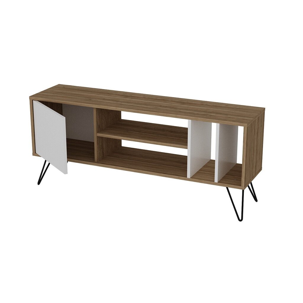 TV galdiņš Kalune Design Mistico 140 cm, brūns/balts cena un informācija | TV galdiņi | 220.lv