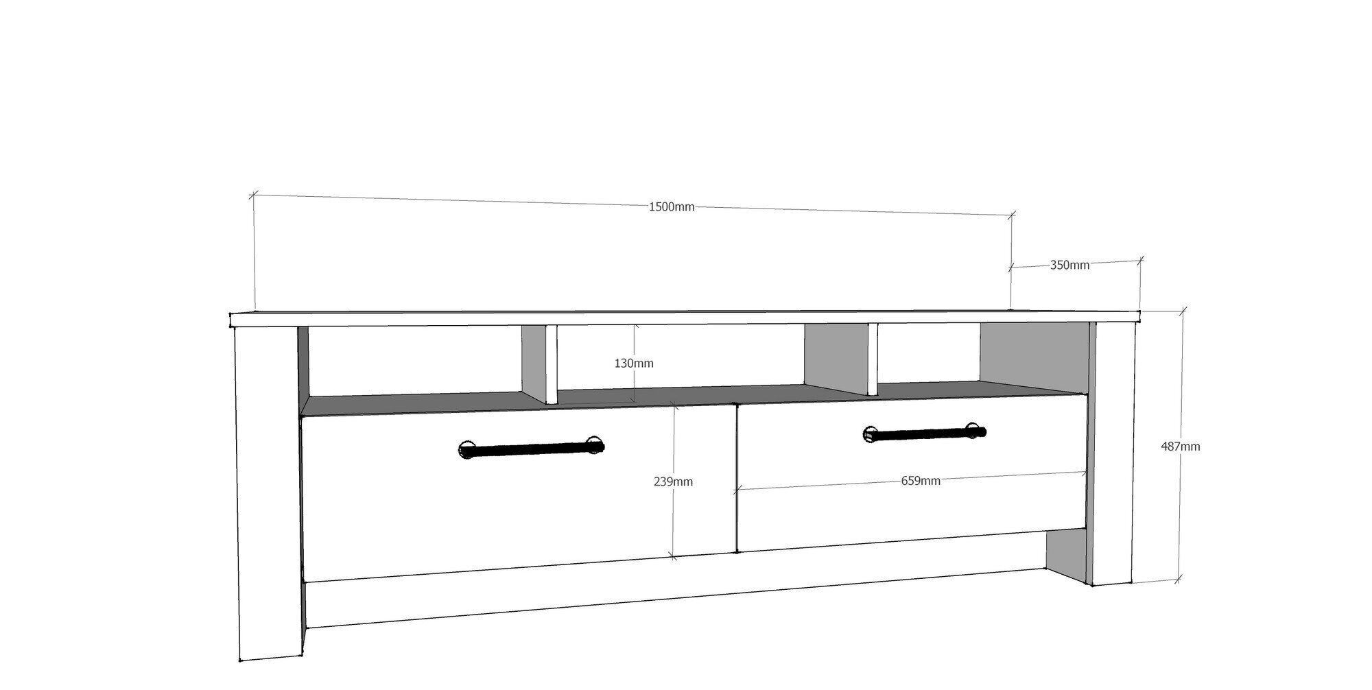 TV galdiņš Kalune Design Manhattan 150 cm, ozola krāsas/pelēks cena un informācija | TV galdiņi | 220.lv