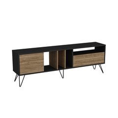ТВ столик Kalune Design Mistico 180 см, коричневый/черный цена и информация | Тумбы под телевизор | 220.lv