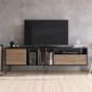 TV galdiņš Kalune Design Mistico 180 cm, brūns/melns cena un informācija | TV galdiņi | 220.lv