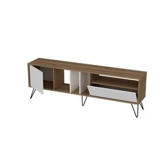 ТВ столик Kalune Design Mistico 180 см, коричневый/белый цена и информация | Тумбы под телевизор | 220.lv