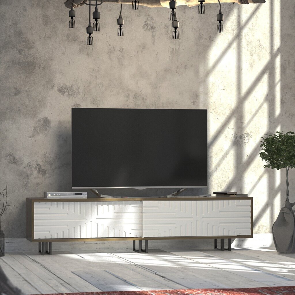 TV galdiņš Kalune Design Askal, ozola krāsas/balts cena un informācija | TV galdiņi | 220.lv