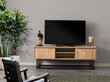 TV galdiņš Kalune Design Belinda 140 cm, melns/brūns cena un informācija | TV galdiņi | 220.lv