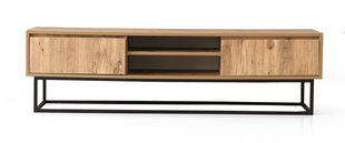 ТВ столик Kalune Design Belinda 140 см, черный/коричневый цена и информация | Тумбы под телевизор | 220.lv