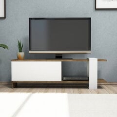 TV galdiņš Kalune Design Gaye, brūns/balts цена и информация | Тумбы под телевизор | 220.lv