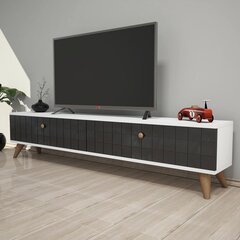 TV galdiņš Kalune Design Alberi, pelēks/balts cena un informācija | TV galdiņi | 220.lv