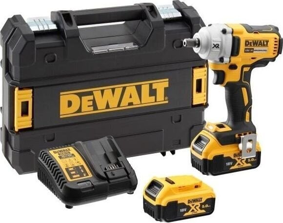 Trieciena uzgriežņu atslēga DeWalt DCF894P2-QW; 1/2''; 18 V; 2x5,0 Ah akum. cena un informācija | Skrūvgrieži, urbjmašīnas | 220.lv