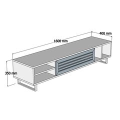 TV galdiņš Kalune Design Safir, brūns/pelēks cena un informācija | TV galdiņi | 220.lv