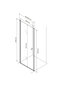 Dušas durvis Rubineta RUB-310, 80 cm cena un informācija | Dušas durvis, dušas sienas | 220.lv