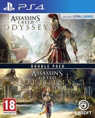 Assassin's Creed Origins + Odyssey Double Pack PS4 cena un informācija | Datorspēles | 220.lv
