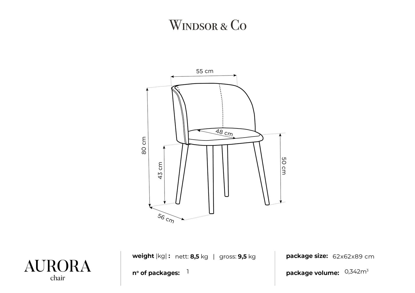 Krēsls Windsor and Co Aurora, tumši zils cena un informācija | Virtuves un ēdamistabas krēsli | 220.lv