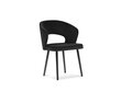 Krēsls Windsor and Co Elpis, melns cena un informācija | Virtuves un ēdamistabas krēsli | 220.lv