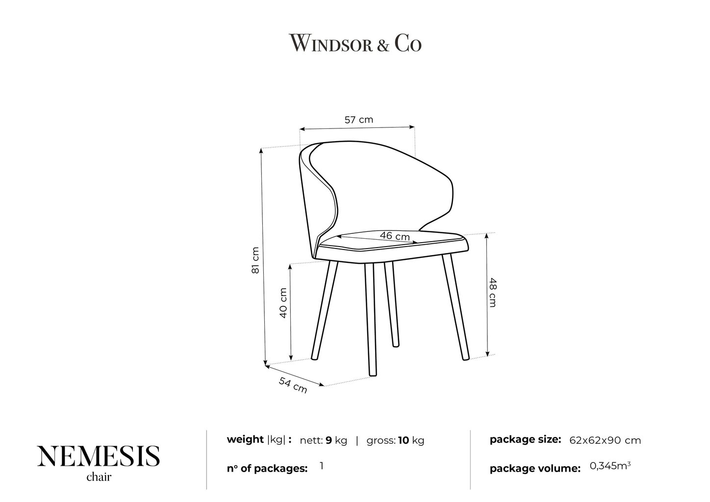 Krēsls Windsor and Co Nemesis, tumši zils цена и информация | Virtuves un ēdamistabas krēsli | 220.lv