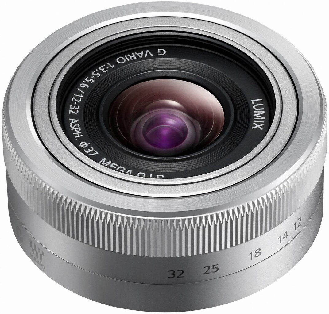 Panasonic LUMIX G VARIO 12-32mm / F3.5-F5.6 ASPH. / MEGA O.I.S. (H-FS12032-S) Silver цена и информация | Objektīvi | 220.lv