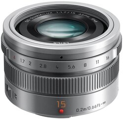 Panasonic LEICA DG SUMMILUX 15mm / F1.7 ASPH. (H-X015E-K) Black cena un informācija | Objektīvi | 220.lv