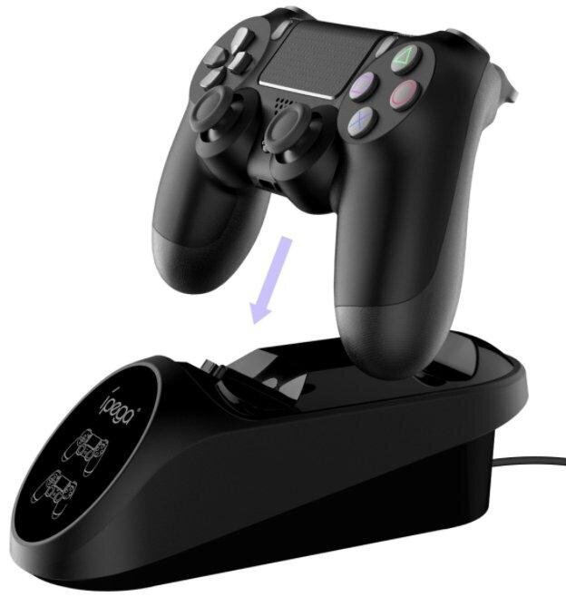 Dualshock 4 uzlādes stacija EXT port cena un informācija | Spēļu kontrolieri | 220.lv