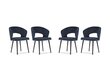 4-u krēslu komplekts Windsor and Co Elpis, tumši zils cena un informācija | Virtuves un ēdamistabas krēsli | 220.lv