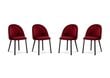 4-u krēslu komplekts Milo Casa Livia, sarkans cena un informācija | Virtuves un ēdamistabas krēsli | 220.lv