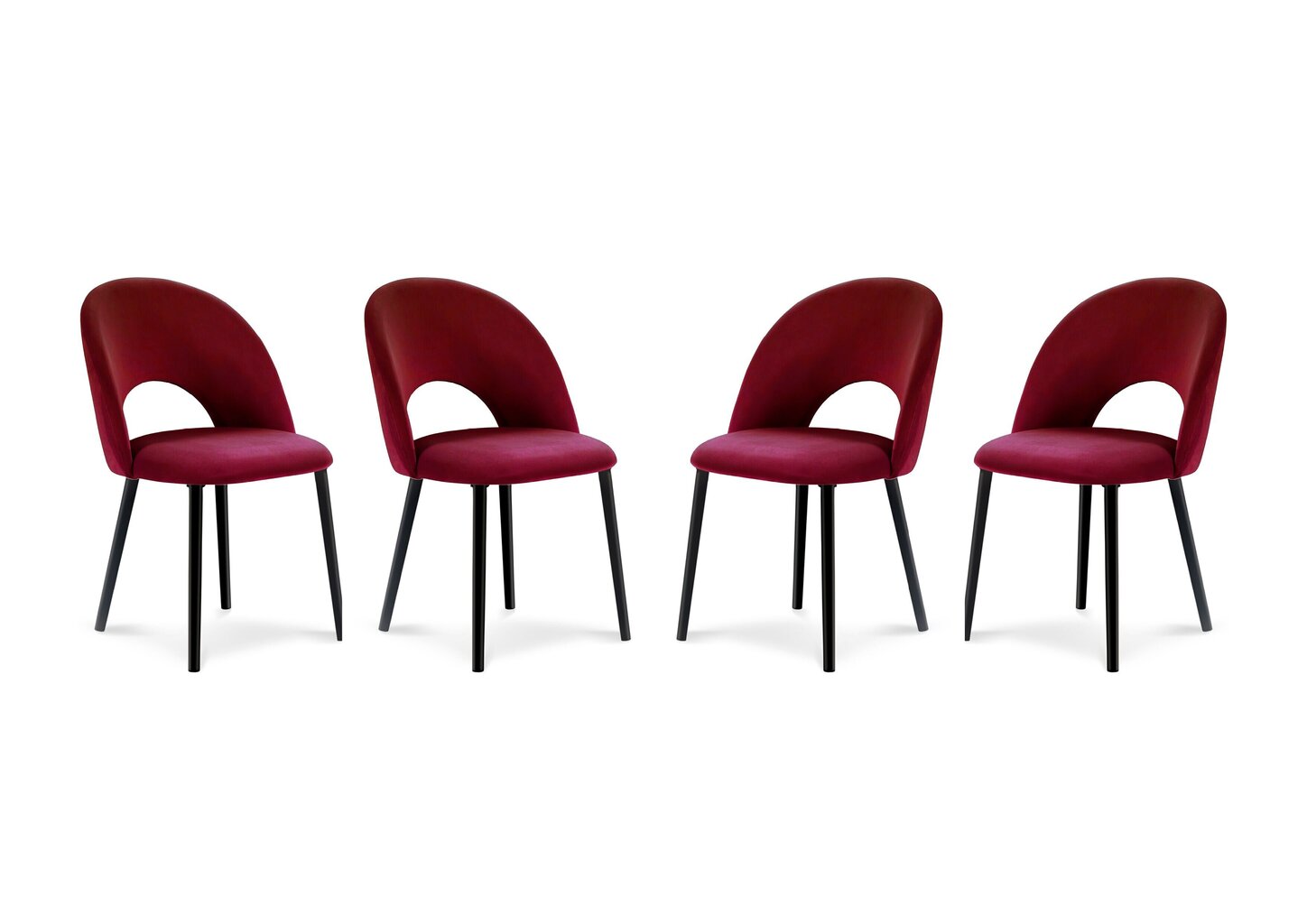 4-u krēslu komplekts Milo Casa Lucia, sarkans цена и информация | Virtuves un ēdamistabas krēsli | 220.lv