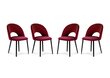 4-u krēslu komplekts Milo Casa Lucia, sarkans цена и информация | Virtuves un ēdamistabas krēsli | 220.lv