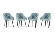 4-u krēslu komplekts Milo Casa Luisa, gaiši zils cena un informācija | Virtuves un ēdamistabas krēsli | 220.lv