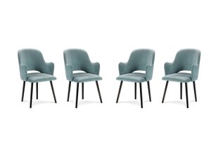 Комплект из 4-х стульев Milo Casa Laelia, светло - синий цена и информация | Стулья для кухни и столовой | 220.lv