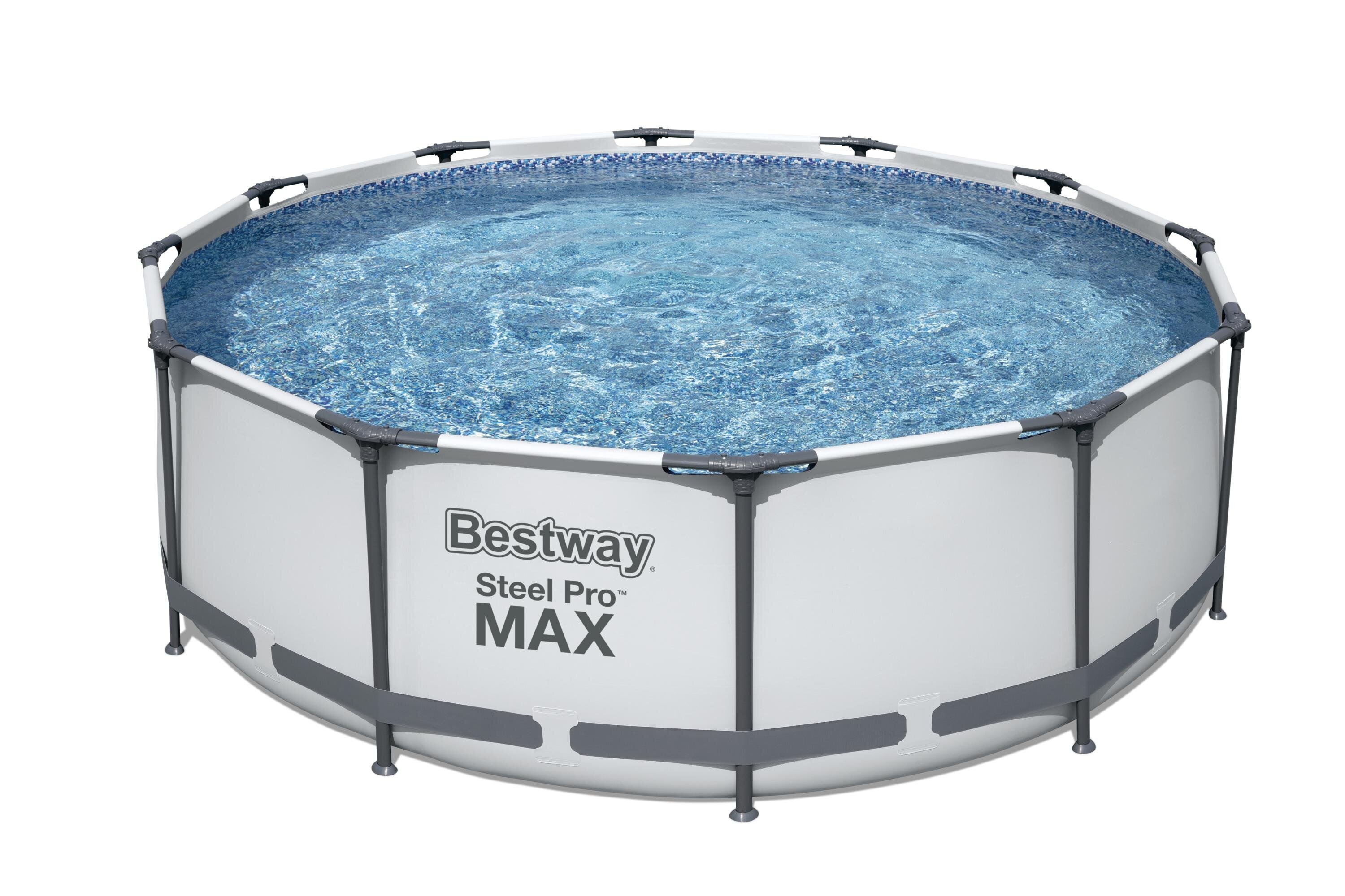 Каркасный бассейн Bestway Steel Pro Max с фильтром для воды, 366x100 см  цена | 220.lv